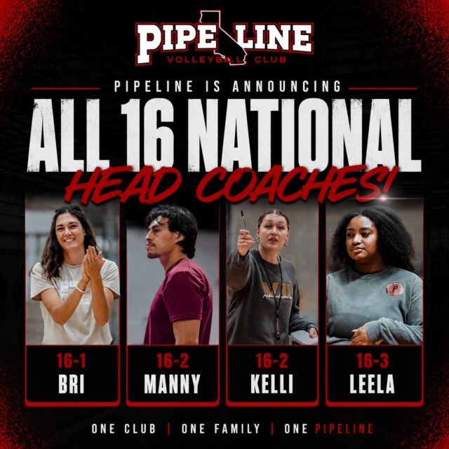 🏐 Meet the coaches leading our 16 National teams! ❤️🖤
We’re excited to introduce the incredible coaches who will be leading our 16 National program this season. Each coach brings passion, experience, and a commitment to developing athletes in a competitive, positive environment.
Get to know the leaders who will be representing Pipeline and helping our athletes chase their goals this season. Let’s make it a year to remember! 💎🔥
#PipelineVC #16National #PipelineFamily #ClubVolleyball #VolleyballLife CoachAnnouncement OneClubOneFamilyOnePipeline