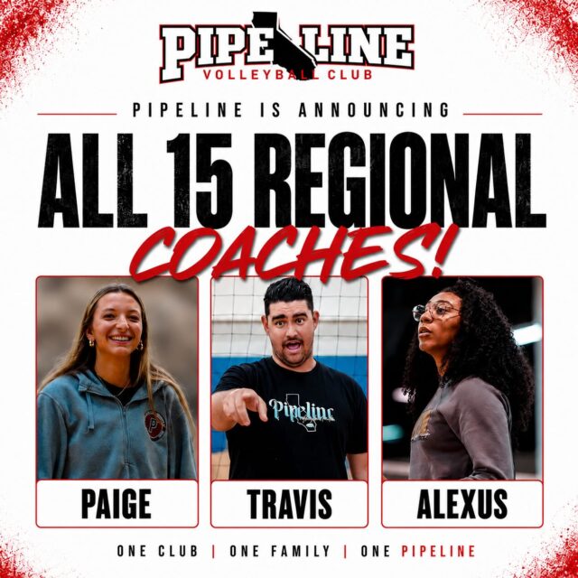 🏐 Meet the coaches leading our next generation of Pipeline Volleyball! ❤️

We’re excited to introduce the incredible coaches who will be leading our 15 regional teams this season! Each coach brings their own passion, experience, and competitive drive, along with a commitment to helping our athletes grow both on and off the court.

Join us in welcoming coach Paige, coach Travis, and coach Alexus. We can’t wait to see all that this group accomplishes and the impact they’ll make throughout the season. Let’s make it one to remember! 💎🔥

❤️ One Club. One Family. One Pipeline.

#PipelineVC #PipelineVolleyball #ClubVolleyball #VolleyballFamily PipelineProud RoadToNationals OneClubOneFamilyOnePipeline